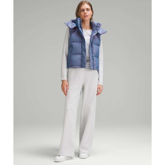 lululemon athletica Heathered Wild Indigo Wunder Puff Cropped Vest Size 10 - Picture 16 of 16